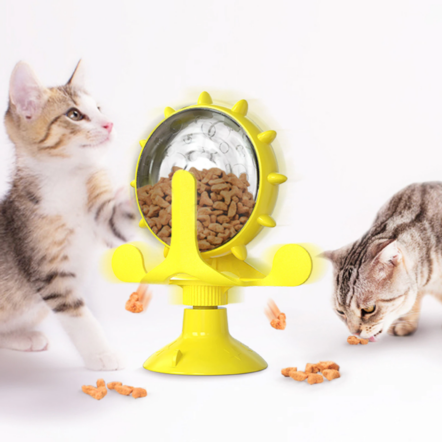 Treat Wheel - Interactive Feeding Wheel Cat Toy | Slow Feeder Toy