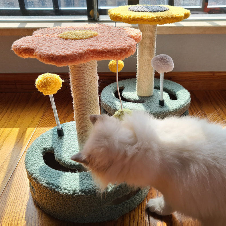 Flora Tower – 4 in 1 Cat Activity Tree with Scratching Posts & Toys