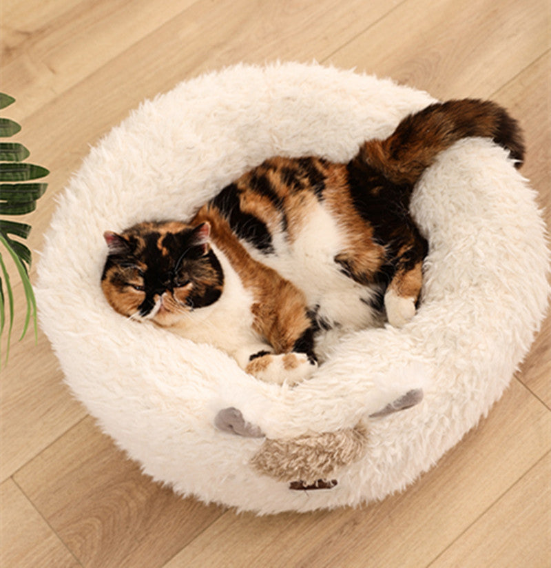 Cozy Paws - 2 in 1 Plush Alpaca Design Cat Bed