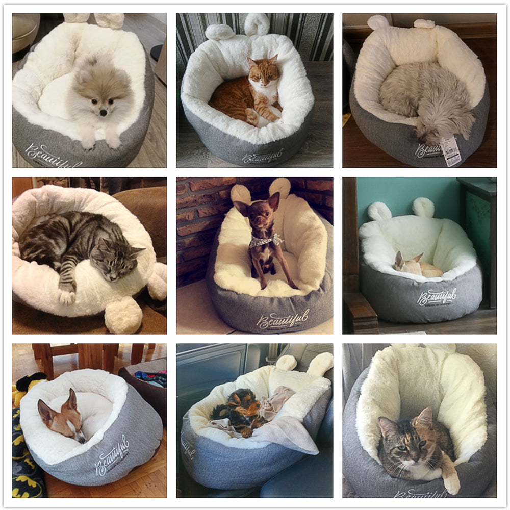 Bunny Boudoir – Plush Bunny Ear Pet Bed