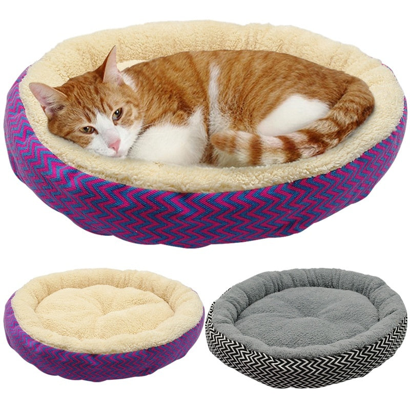 Cozy Cradle - Plush Round Pet Bed