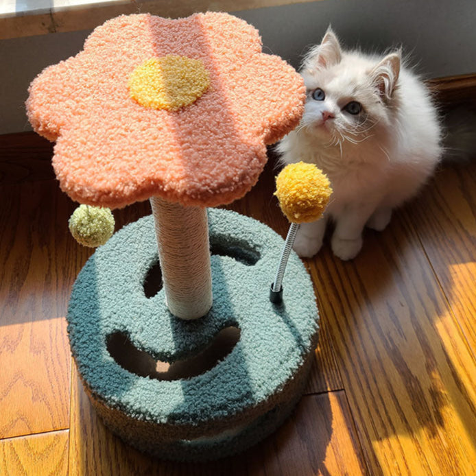 Flora Tower – 4 in 1 Cat Activity Tree with Scratching Posts & Toys