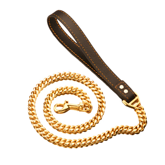 Luxe Leash - Cuban Link Gold Dog Leash