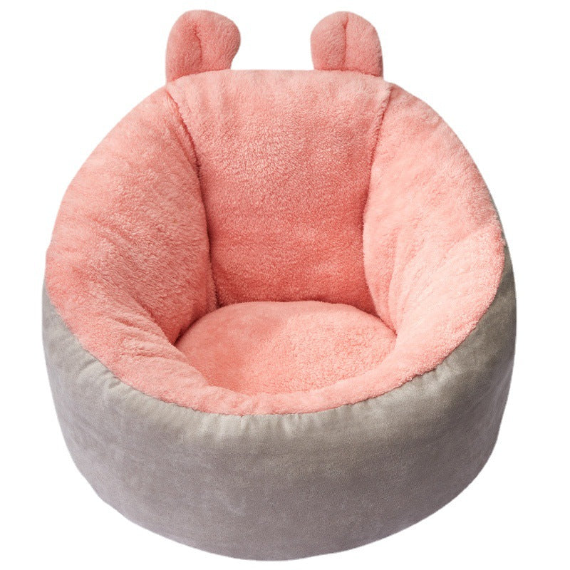Bunny Boudoir – Plush Bunny Ear Pet Bed