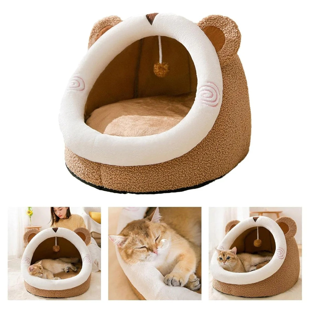 Whisker Nest - Cozy Enclosed Cat Bed