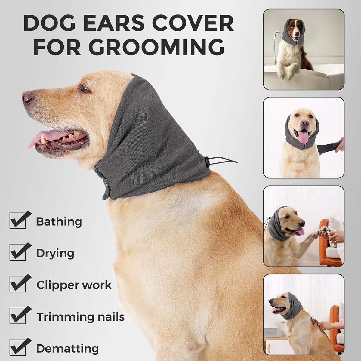 Calm Cover - Adjustable Anti-Scare Dog Headgear Wrap