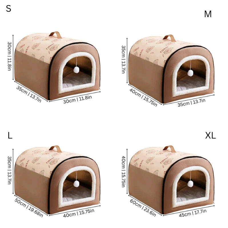 Cozy Hideaway - Enclosed Pet Bed Cave