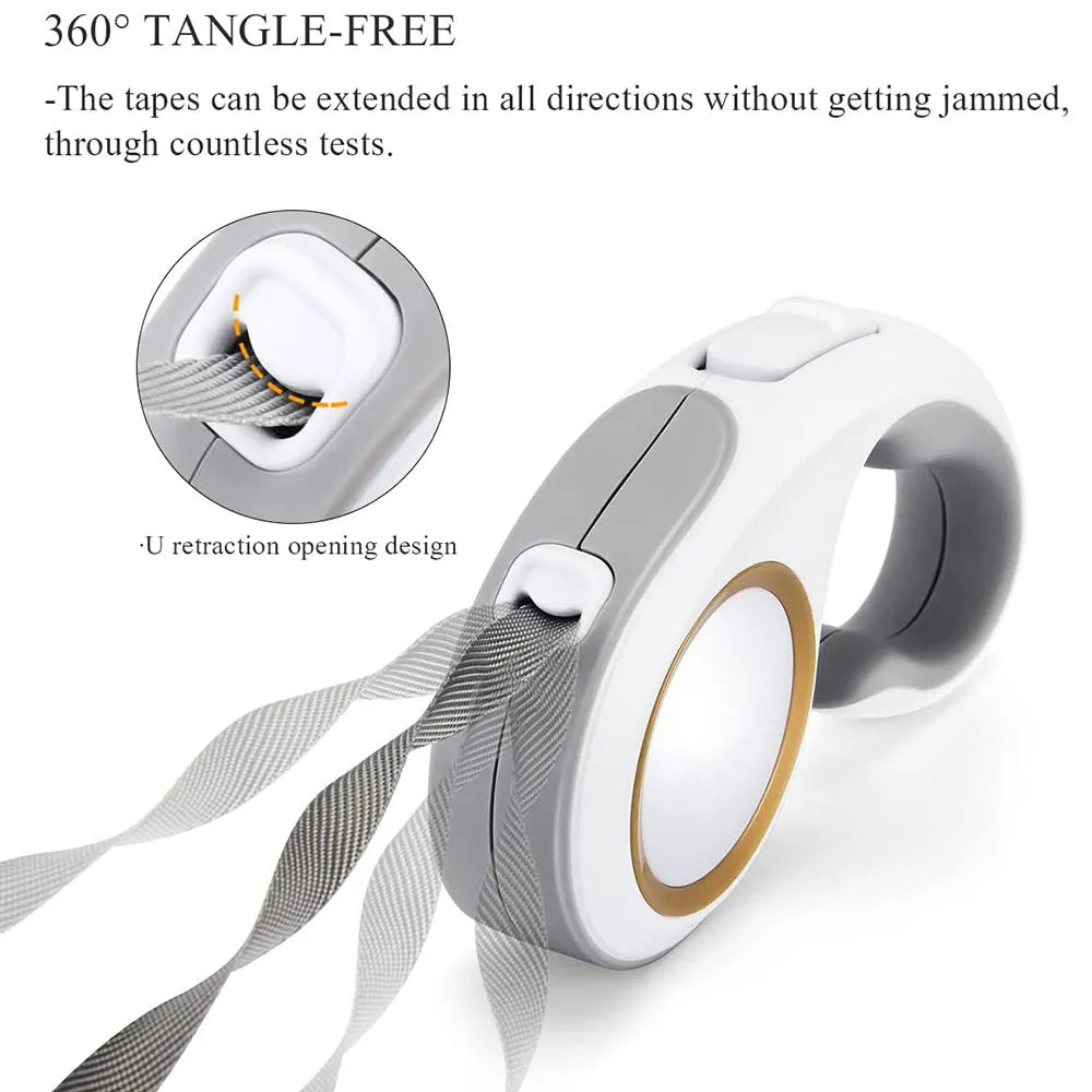 Flexi Paw - Retractable Dog Leash with Release | Tangle Free Leash