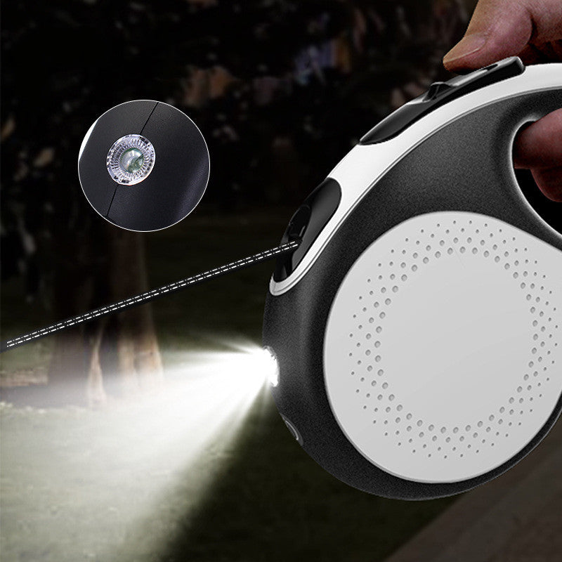 Glow Trek - 2 in 1 LED Automatic Retractable Dog Leash | Tangle Free