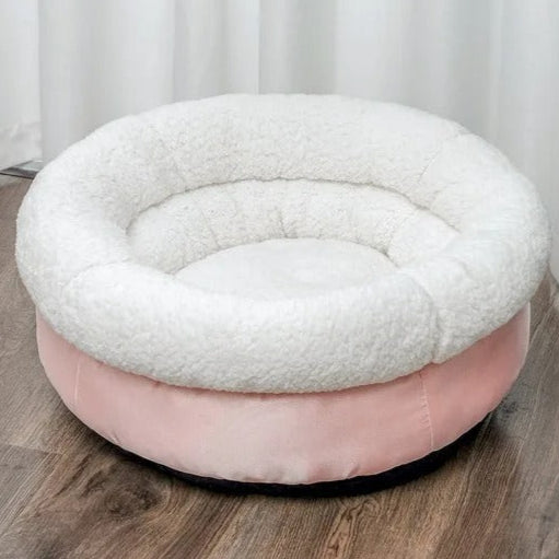 Cozy Haven - Lambs Wool Plush Cat Bed