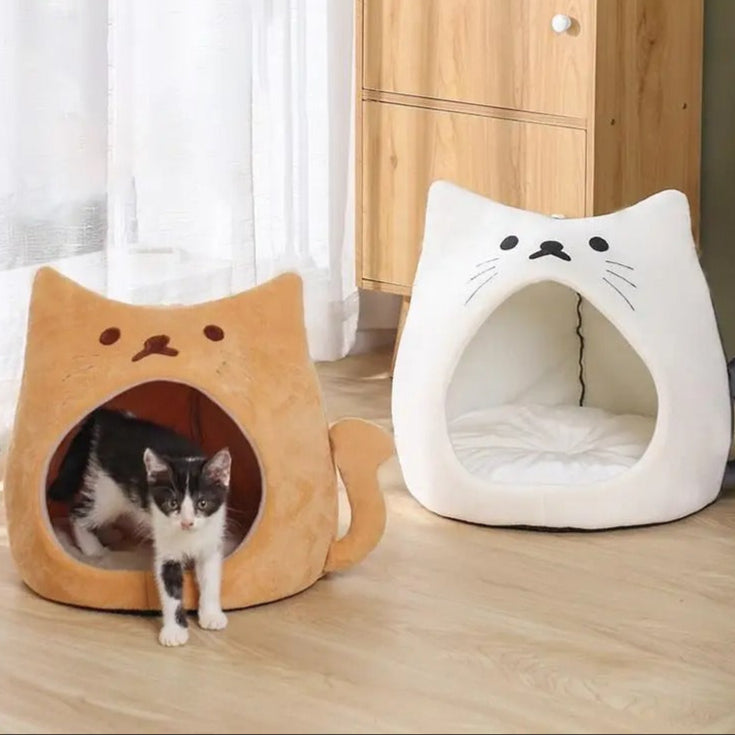 Purr Palace - Plush Enclosed Cat Hideaway Bed