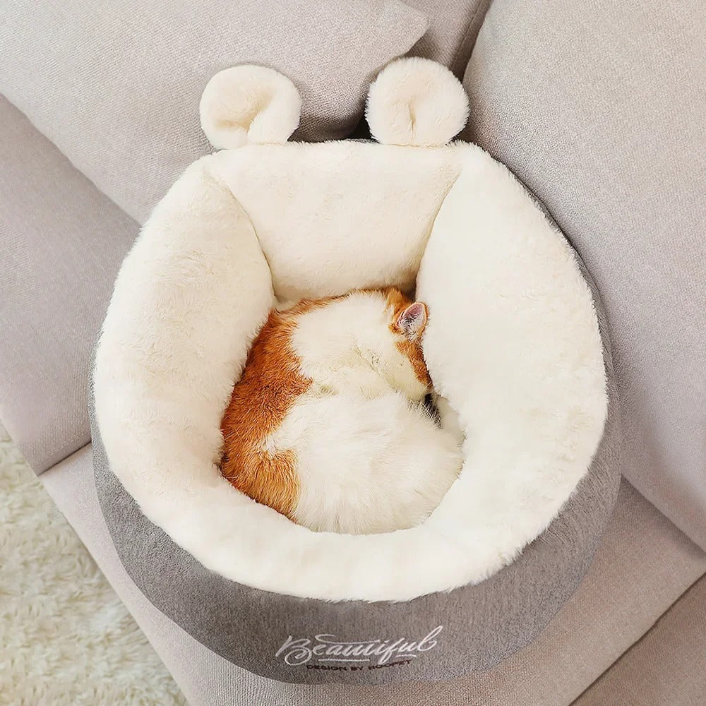 Bunny Boudoir – Plush Bunny Ear Pet Bed