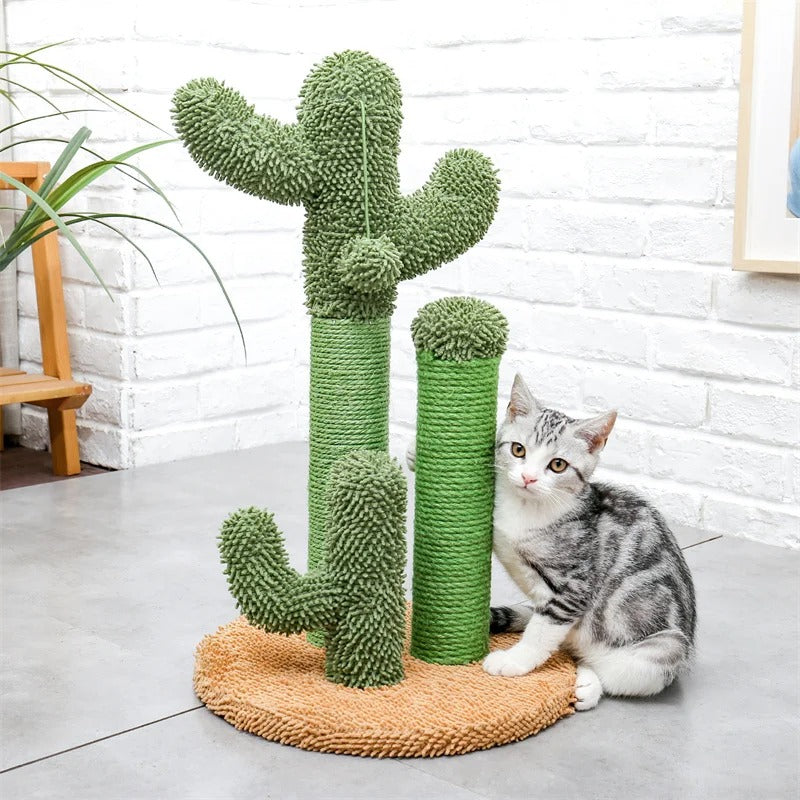 Purr Post - Cactus Cat Scratching Post with Interactive Ball Toy
