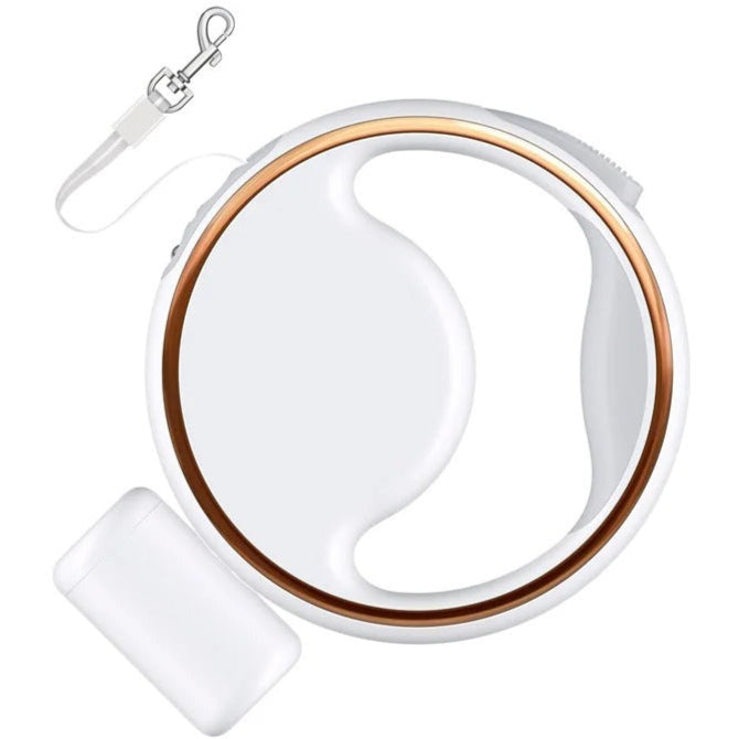 Beam Leash - Retractable Dog Leash with Built In Flashlight & Poop Bags