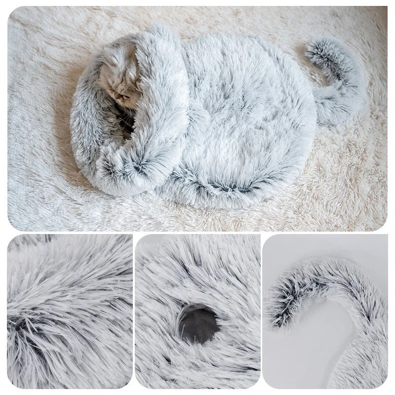 Snuggle Pouch - Plush & Fluffy Cat Bed