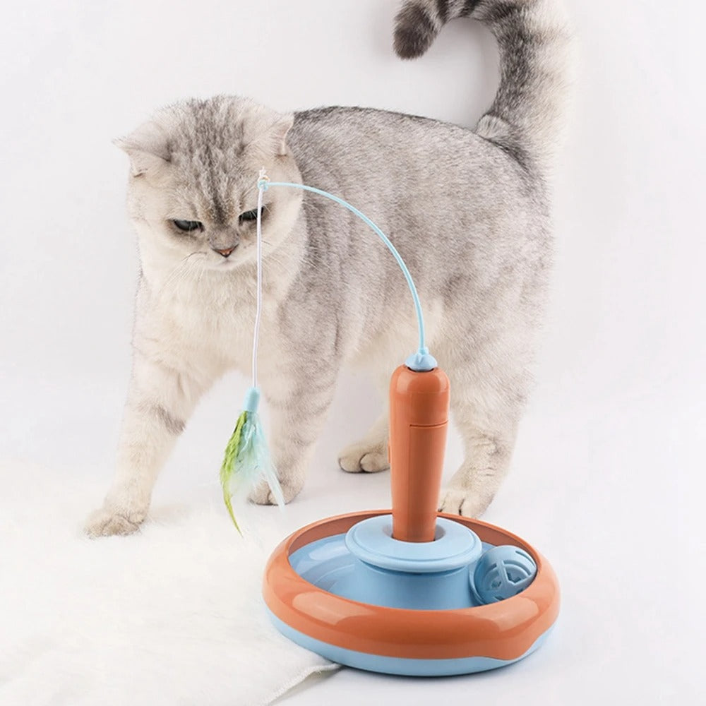 Whirl Chase – Electric Rotating Cat Teaser with Removable Play Sticks
