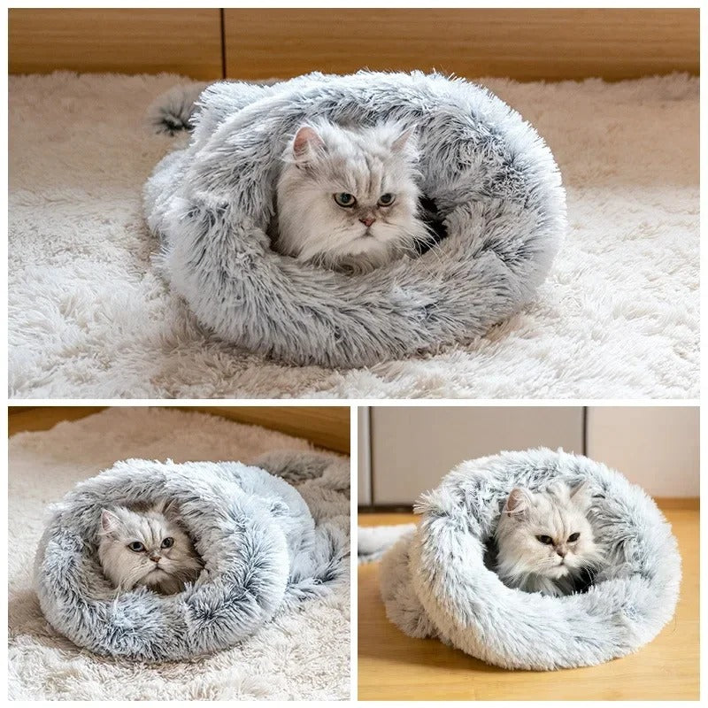 Snuggle Pouch - Plush & Fluffy Cat Bed
