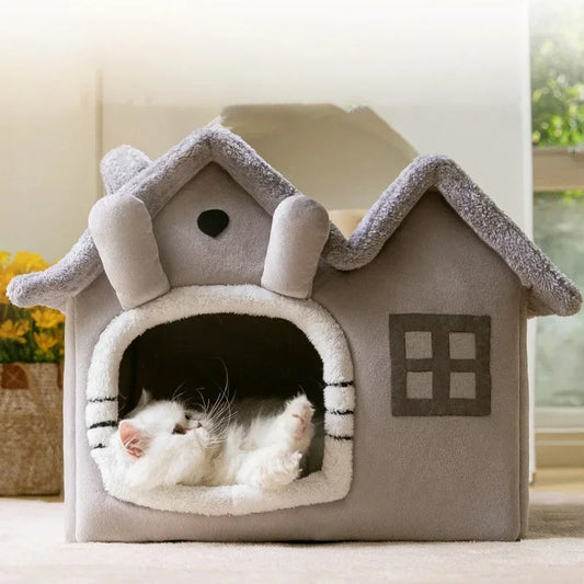 Nest Villa - Warm Enclosed Pet Bed