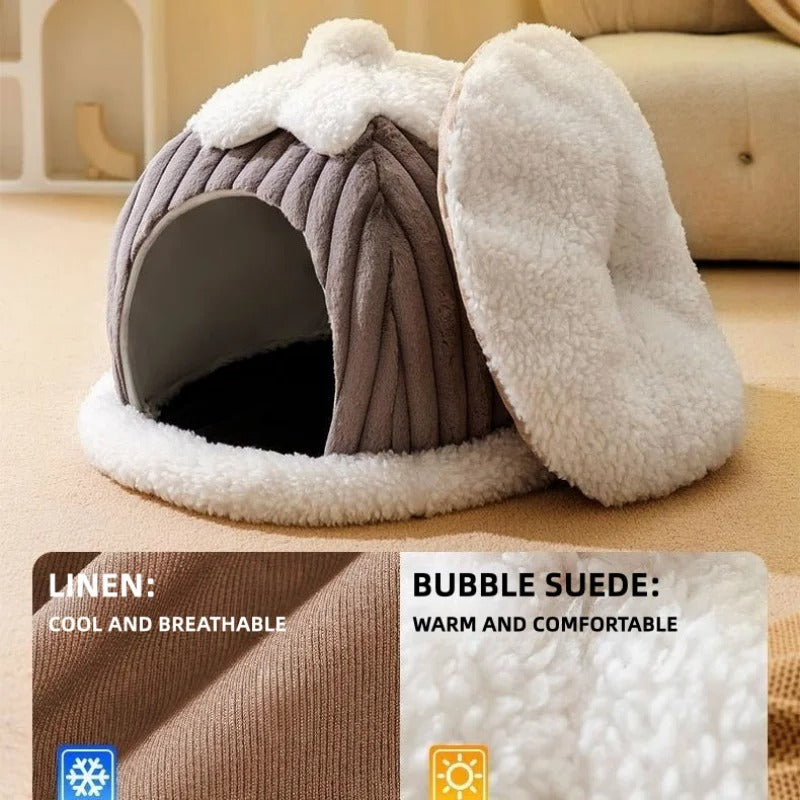 Snug Haven - Plush Cat & Dog Bed for Deep Sleep