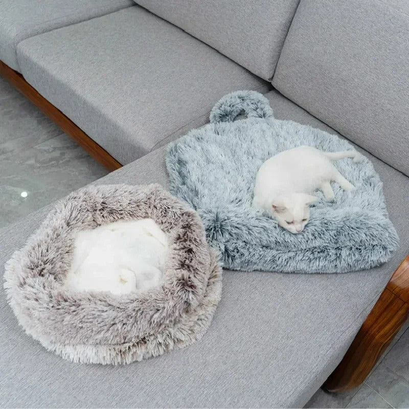 Snuggle Pouch - Plush & Fluffy Cat Bed
