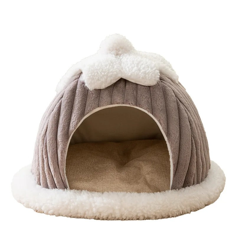 Snug Haven - Plush Cat & Dog Bed for Deep Sleep
