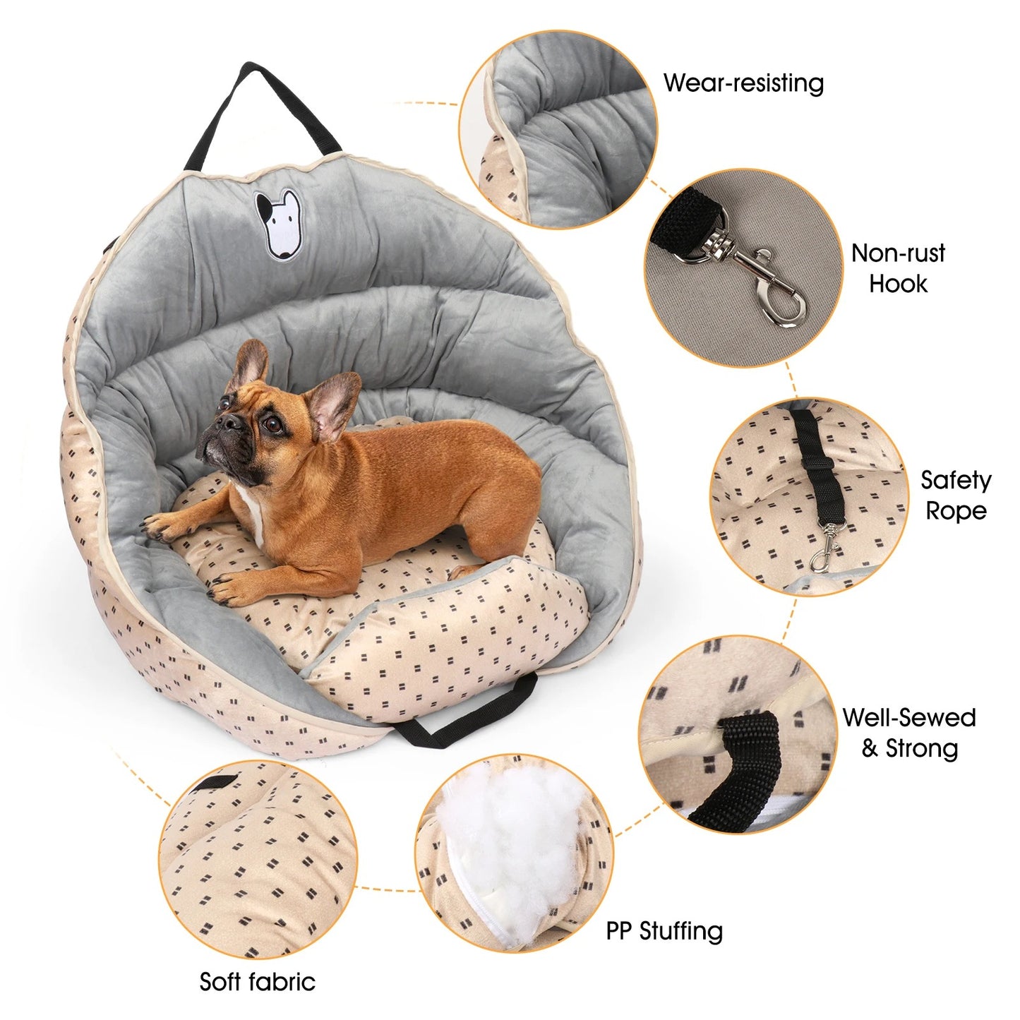 Safety Seat - Durable Pet Car Seat Carrier