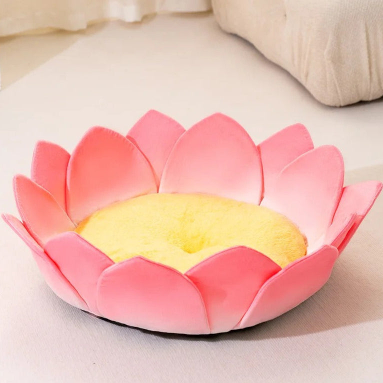 Lotus Bliss - Flower Petal Cozy Cat Bed with Memory Foam