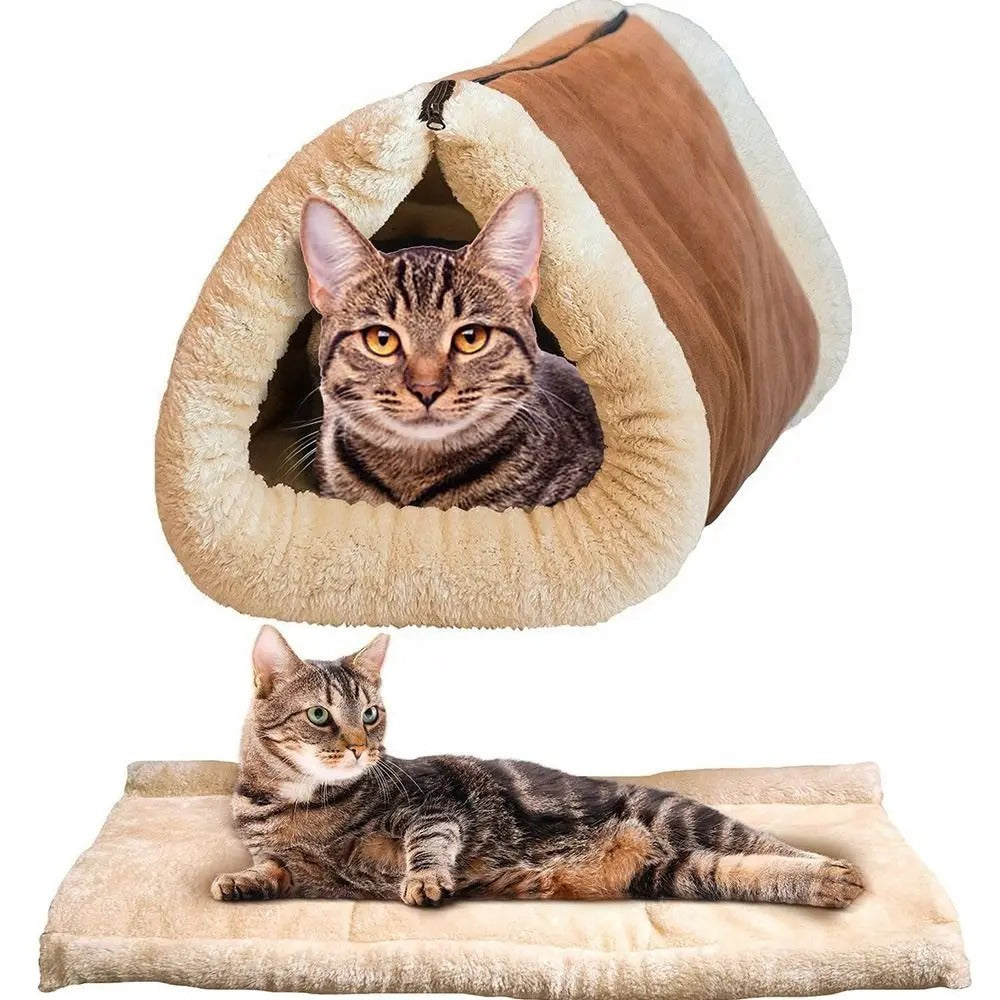 Cozy Cave - 2 in 1 Washable Cat Nest Bed