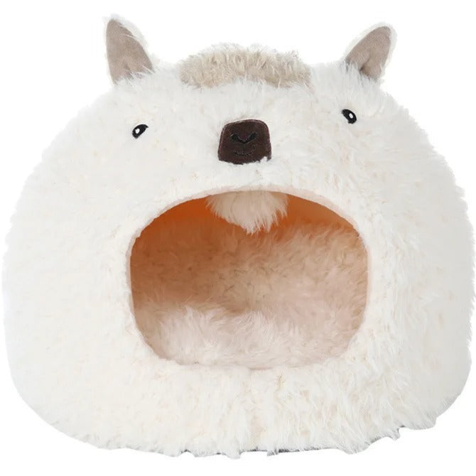 Cozy Paws - 2 in 1 Plush Alpaca Design Cat Bed