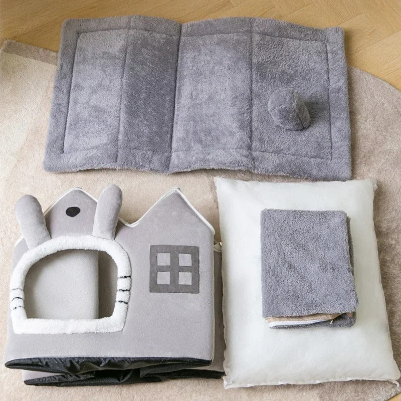 Nest Villa - Warm Enclosed Pet Bed