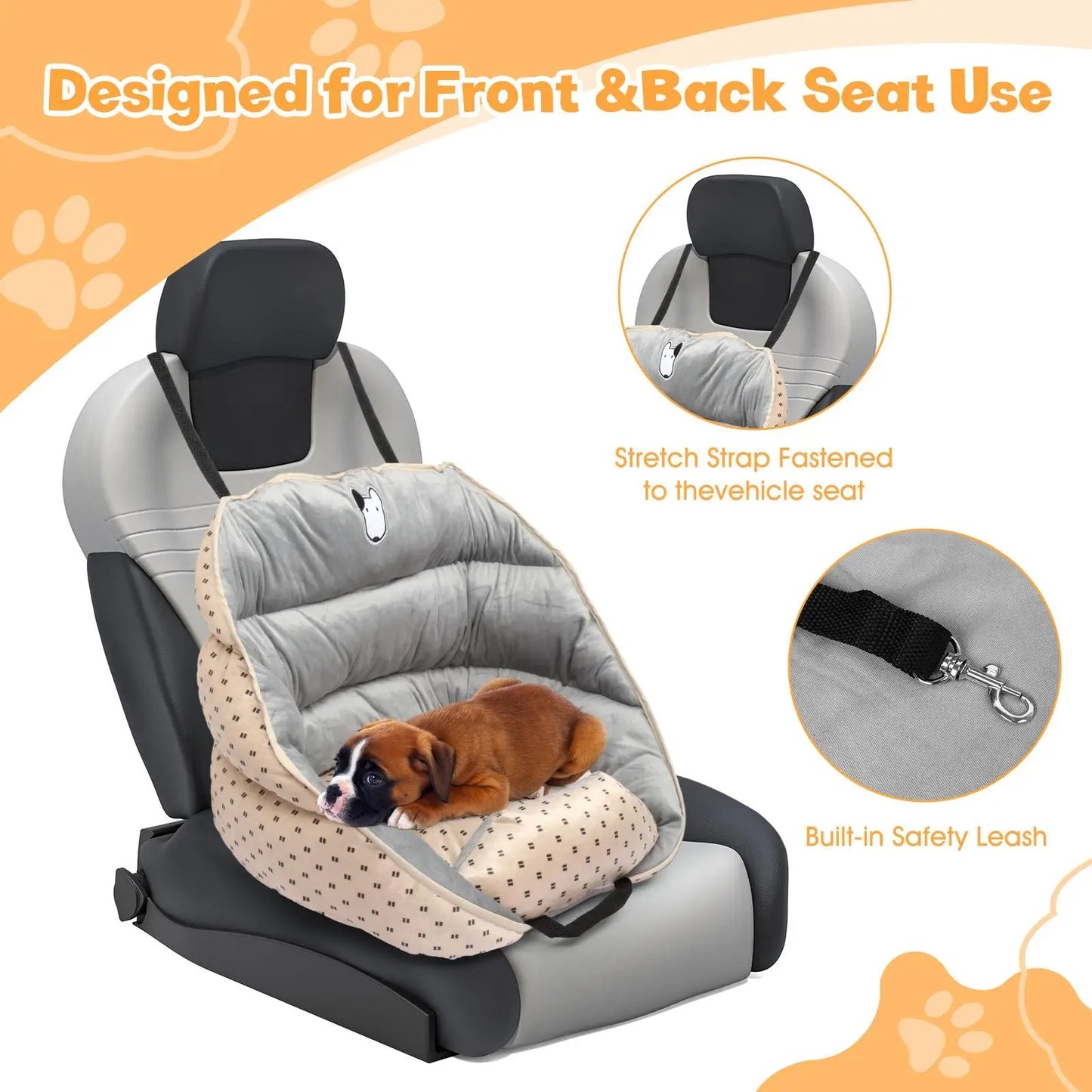 Safety Seat - Durable Pet Car Seat Carrier