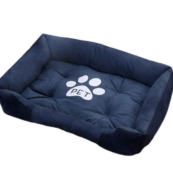 Calm Nest - Plush Dog Bed with Paw Print