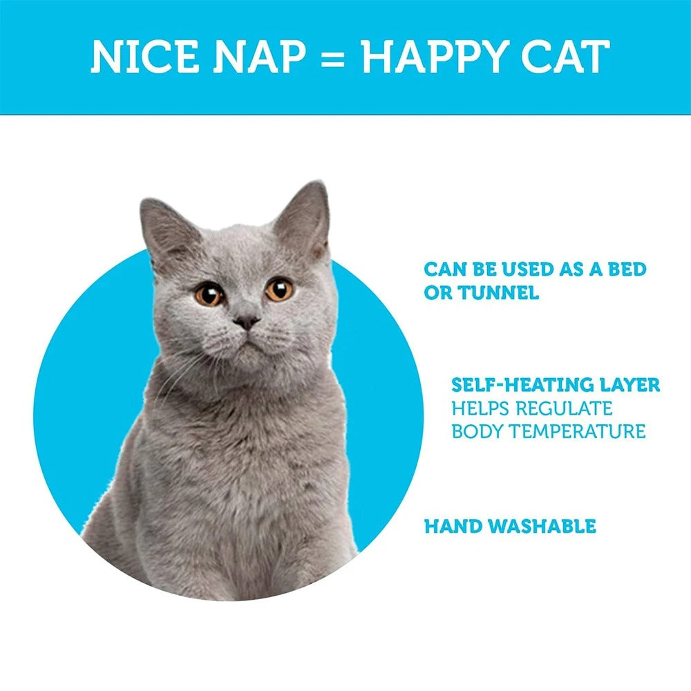 Purr Nest - 2 in 1 Warm Cat Bed & Tunnel with Heating