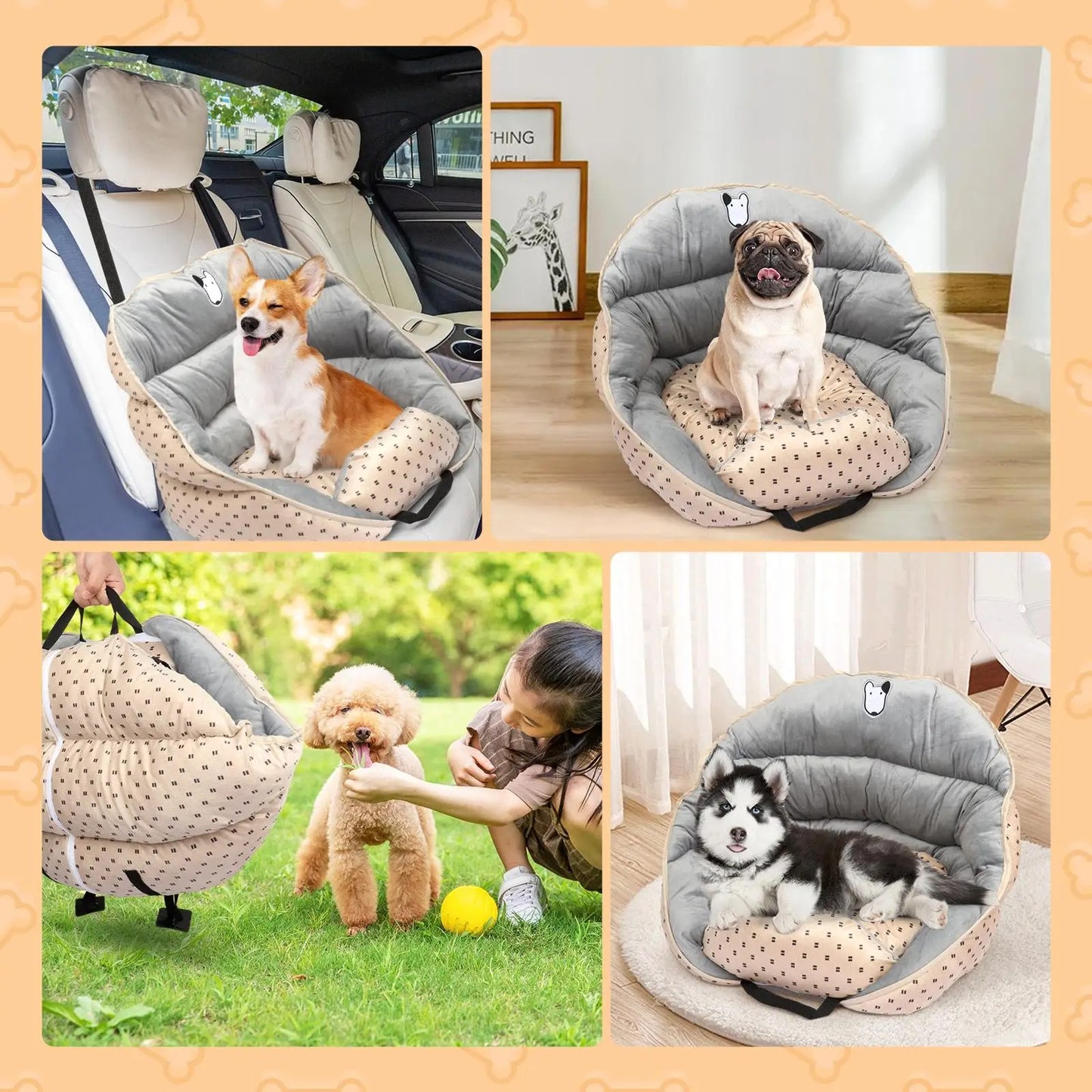 Safety Seat - Durable Pet Car Seat Carrier