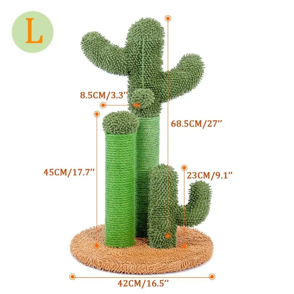 Purr Post - Cactus Cat Scratching Post with Interactive Ball Toy