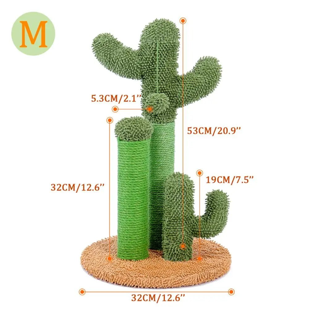 Purr Post - Cactus Cat Scratching Post with Interactive Ball Toy