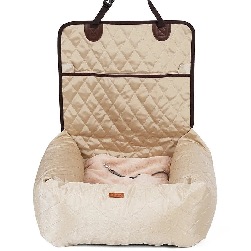 Cozy Ride - Pet Car Seat Protection Cushion | Plush & Quilted
