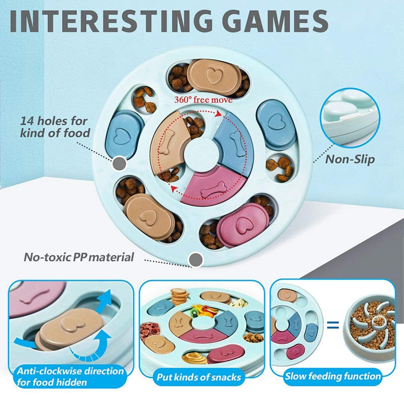Brain Bowl – Interactive Slow Feeder Puzzle for Dogs