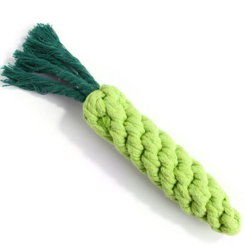 Chew Root – Durable Carrot Rope Dog Toy for Teeth Cleaning