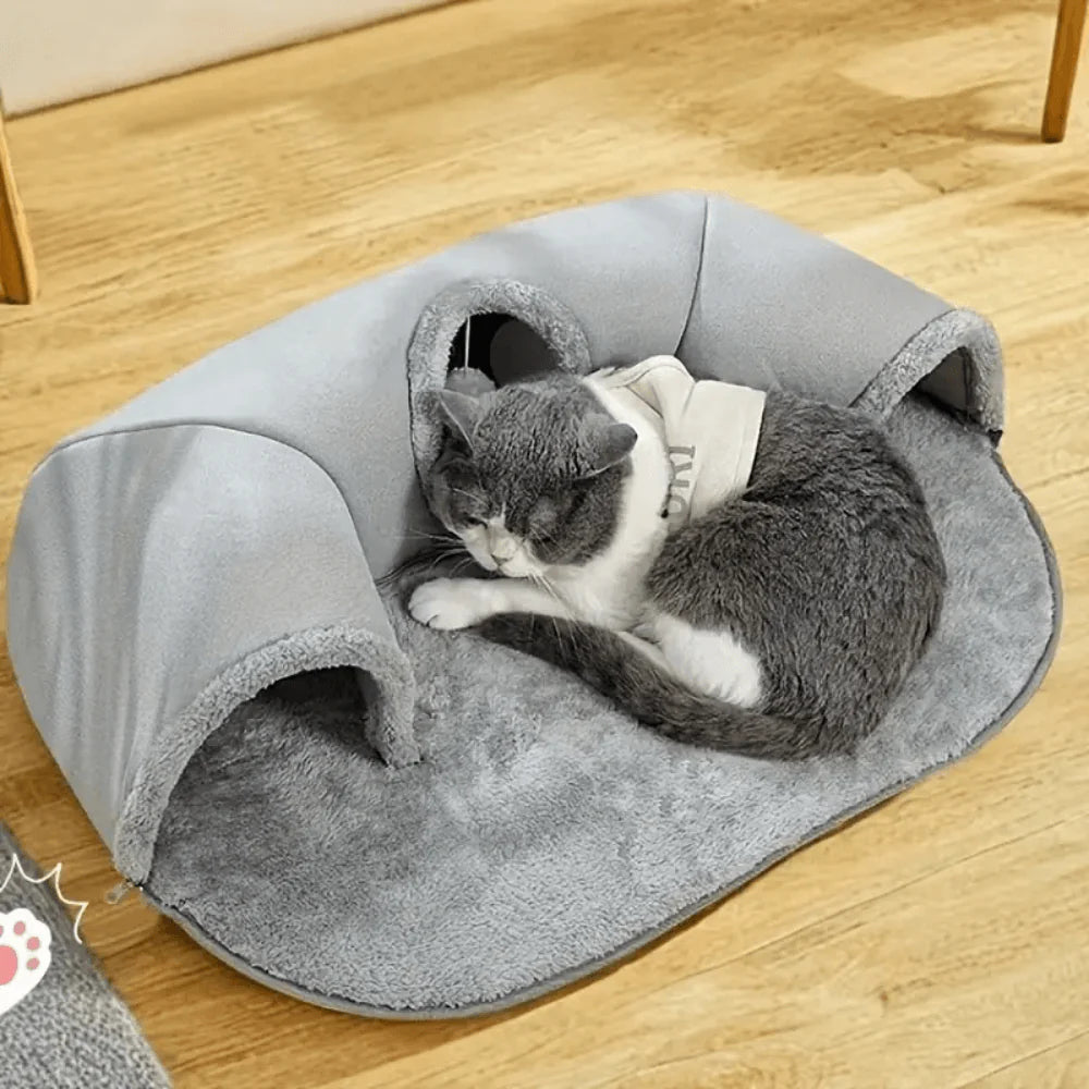 Whisker Tunnel - 3 in 1 Interactive Cat Tunnel Bed
