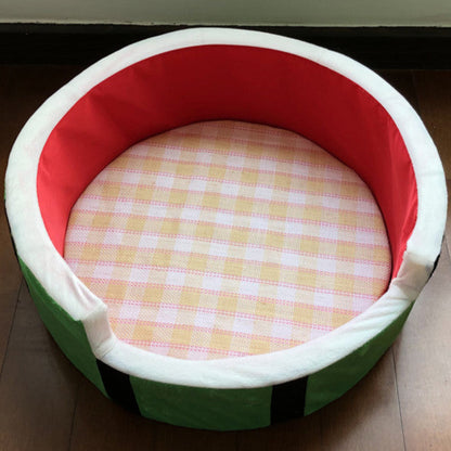 Melon Haven - Plush Watermelon Dog Bed