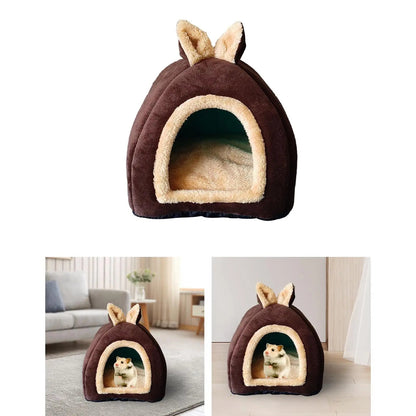 Snuggle Haven - Enclosed Pet Bed for Rabbits