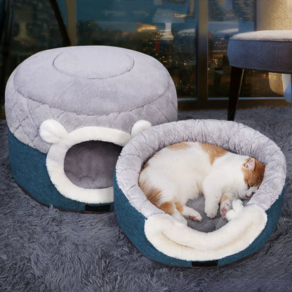 Nap Nest - 2 in 1 Cozy Enclosed Cat Bed