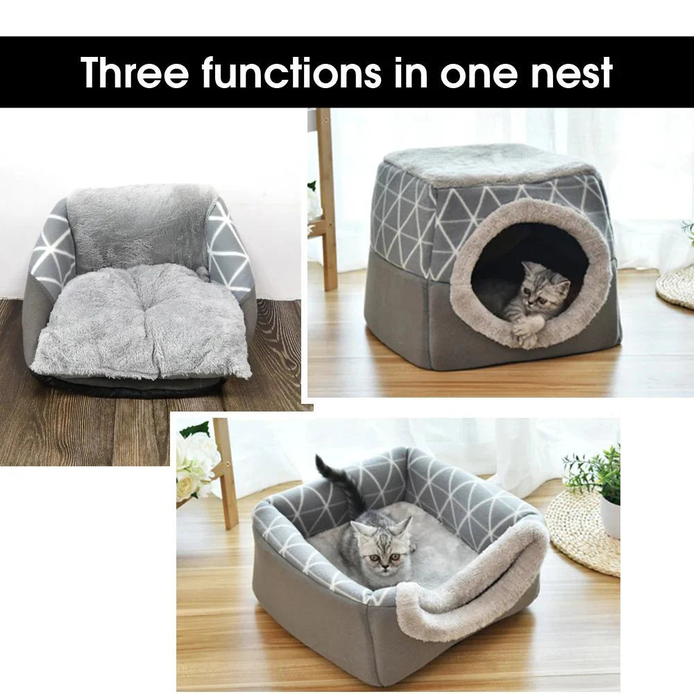 Feline Retreat - 3 in 1 Cozy Cat Bed