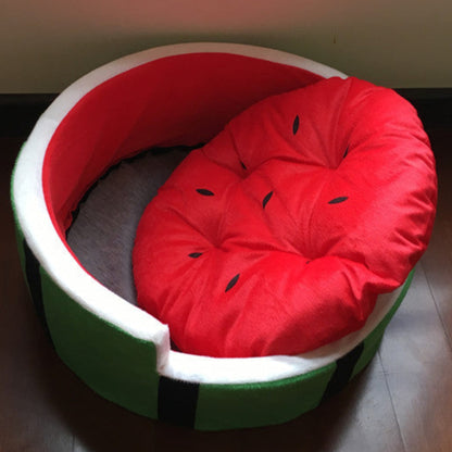 Melon Haven - Plush Watermelon Dog Bed