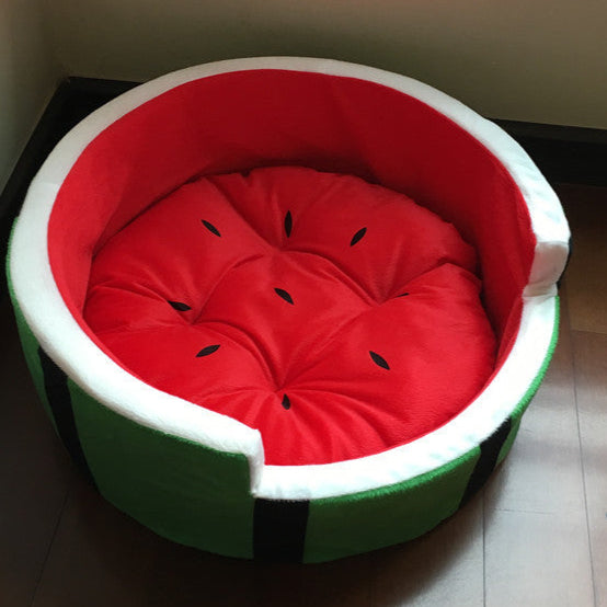 Melon Haven - Plush Watermelon Dog Bed