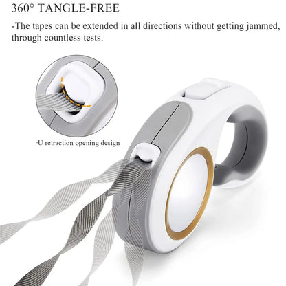 Flexi Paw - Retractable Dog Leash with Release | Tangle Free Leash