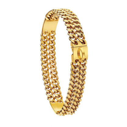 Gilded Paw - Double Cuban Link Dog Collar