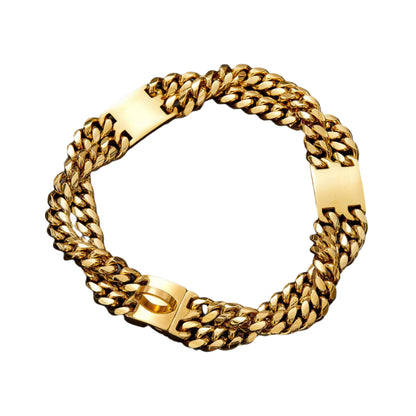 Gilded Paw - Double Cuban Link Dog Collar