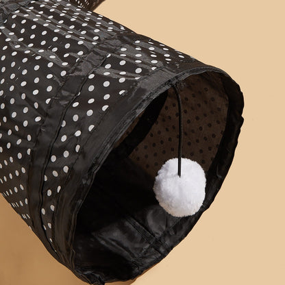 Pounce Tube - 3 Way Collapsible Cat Tunnel with Interactive Ball Toy